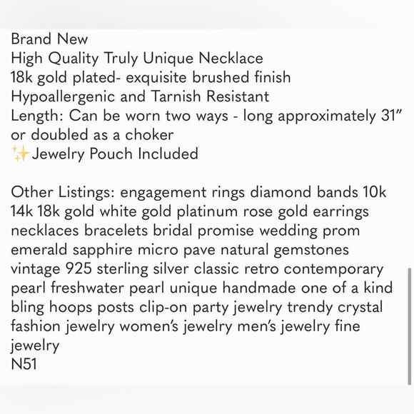 New 18k Gold Plated Unique Bar Toggle Necklace - Picture 7 of 7